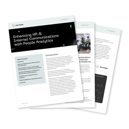 Whitepaper - Enhancing HR and Internal Communicationshttps://www.onemodel.co/whitepapers/combine-internal-comms-and-hris
