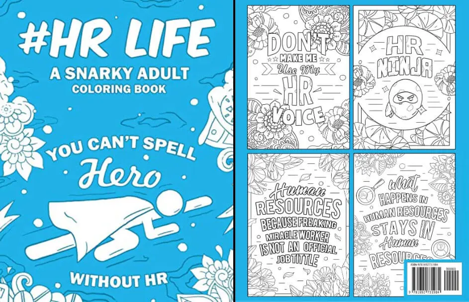 HR hashtag coloring book