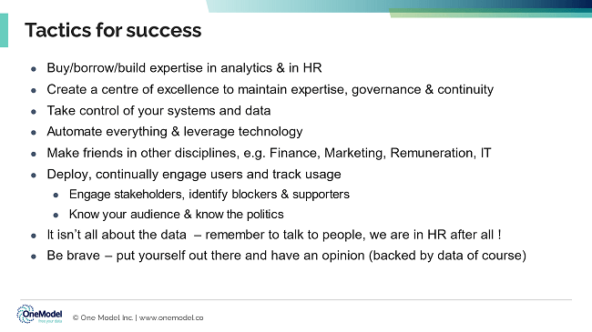 Tactics for Success